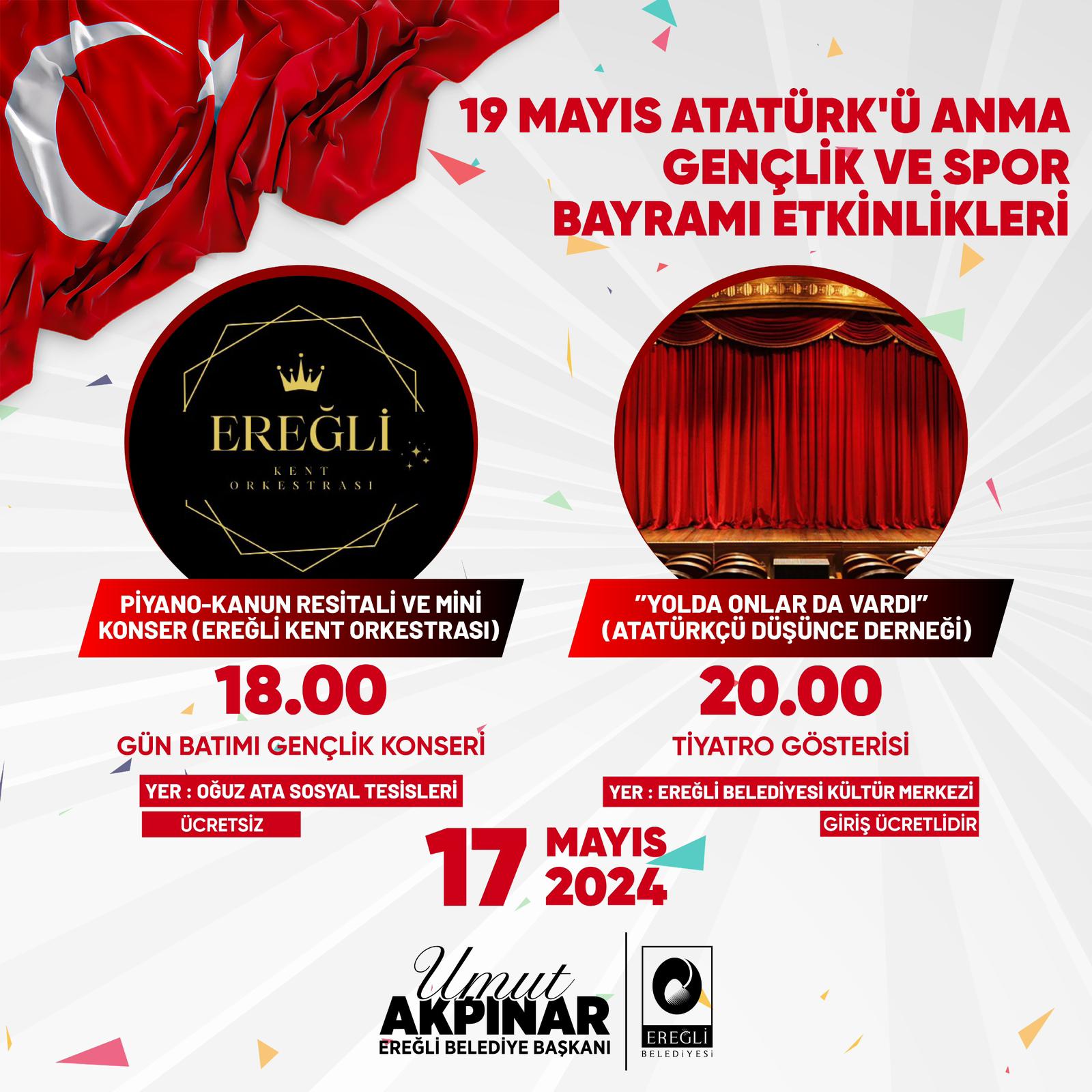 19 Mayıs Atatürk' ü Anma Gençlik ve Spor Bayramı Etkinlikleri