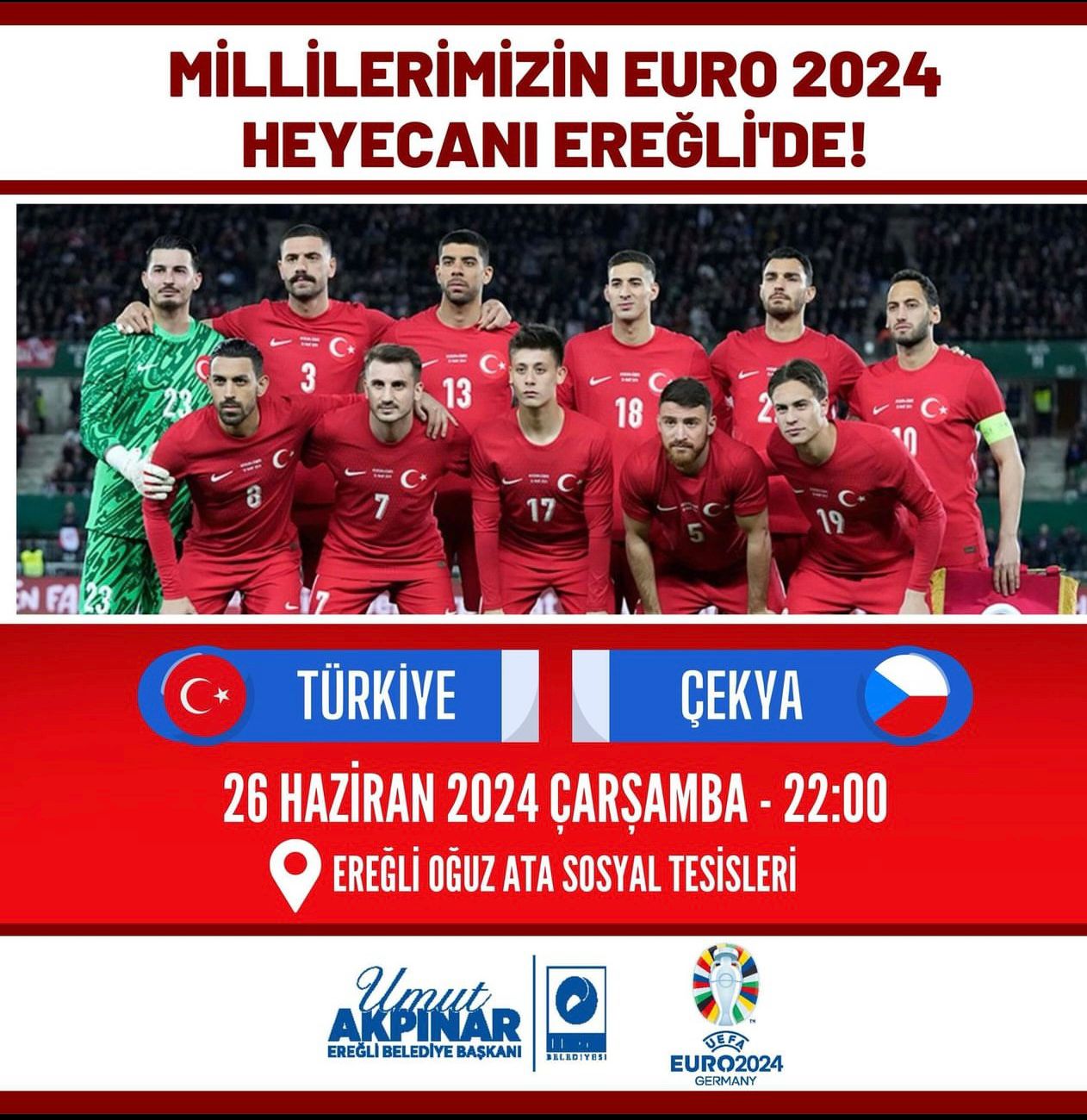 Millilerimizin Euro 2024 Heyecanı Ereğli' de