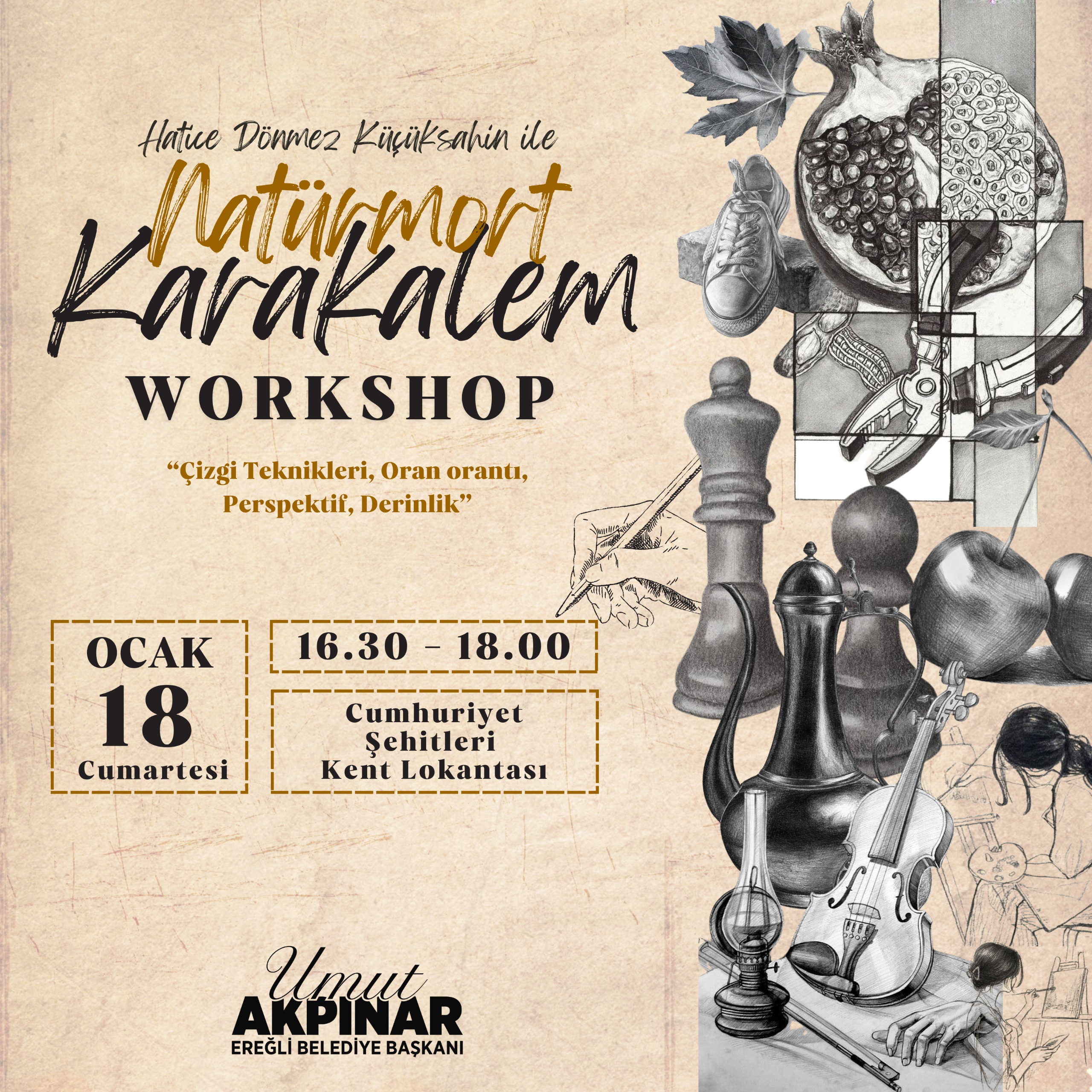 Karakalem Natürmort Workshop