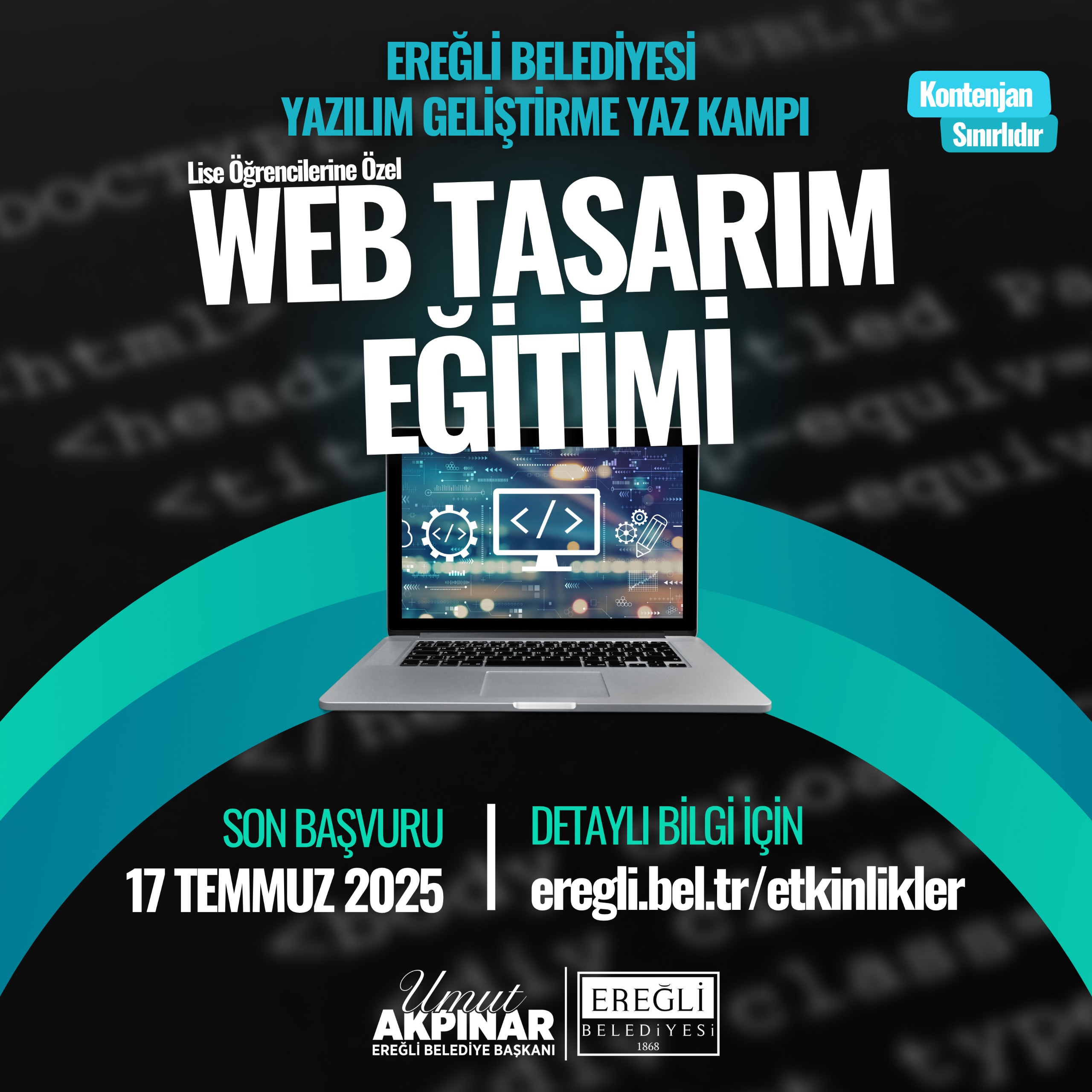 Ereğli Belediyesi Yazılım Geliştirme Yaz Kampı - Web Tasarım Eğitimi