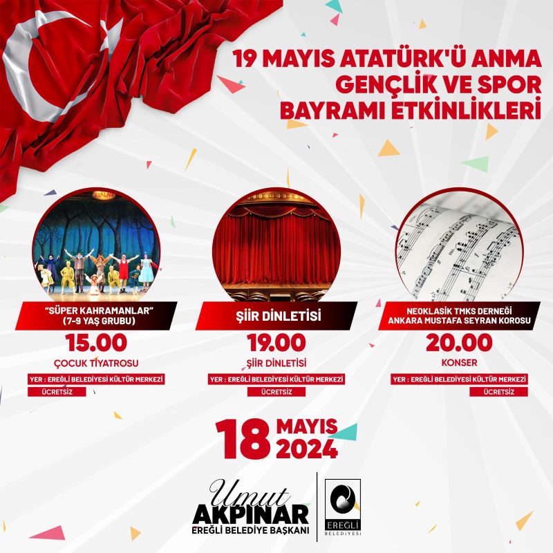 19 Mayıs Atatürk' ü Anma Gençlik ve Spor Bayramı Etkinlikleri