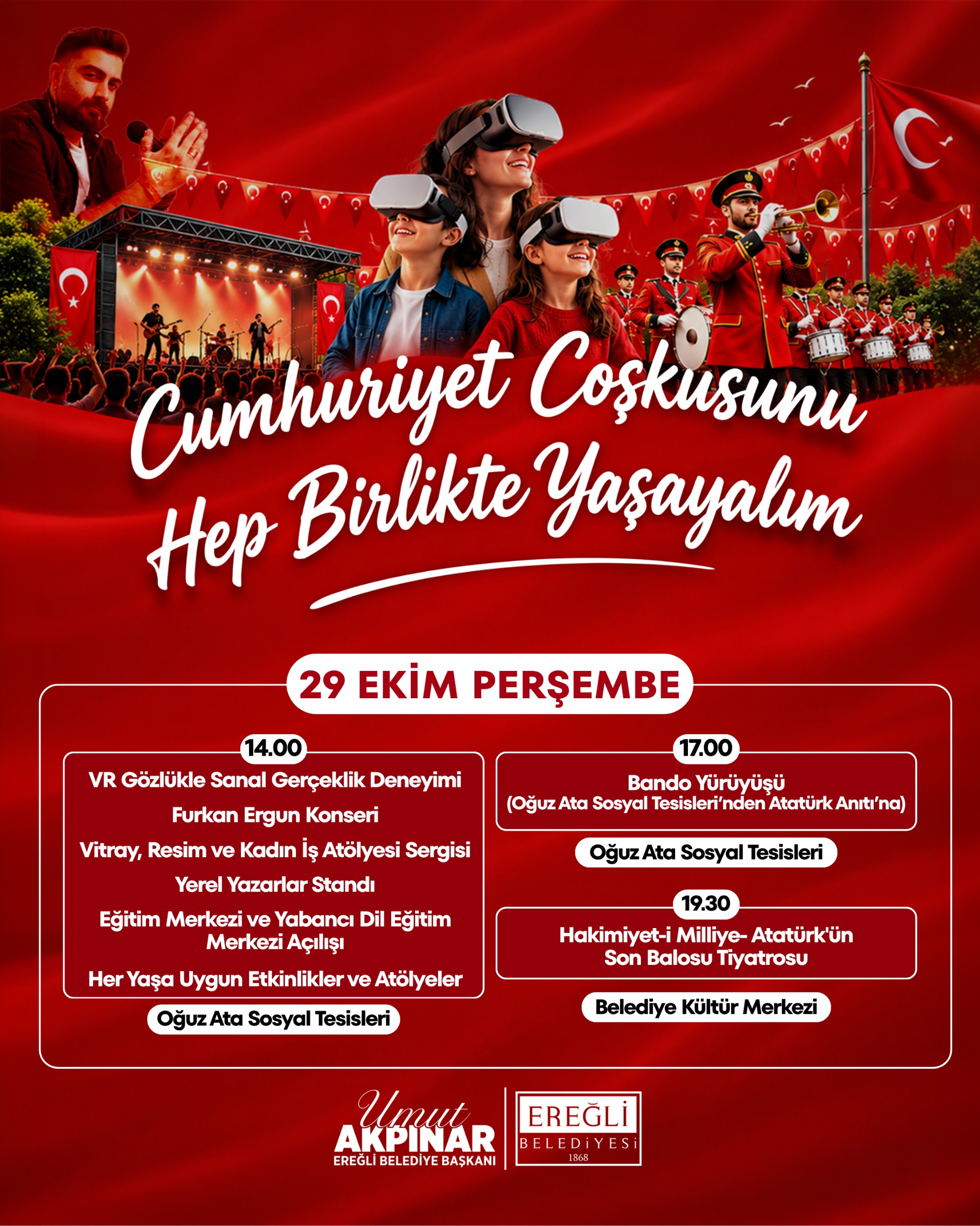 Cumhuriyet Coşkusu Hep Birlikte Yaşayalım!